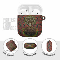 Black Heritage Tree AirPods Case African Root Black History Kente Pattern