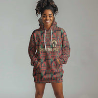 Black Heritage Tree Hoodie Dress African Root Black History Kente Pattern