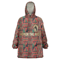 Black Heritage Tree Kid Wearable Blanket Hoodie African Root Black History Kente Pattern
