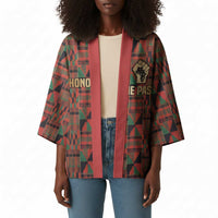 Black Heritage Tree Kimono African Root Black History Kente Pattern