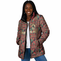 Black Heritage Tree Padded Jacket African Root Black History Kente Pattern