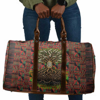Black Heritage Tree Travel Bag African Root Black History Kente Pattern