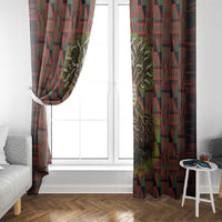 Black Heritage Tree Window Curtain African Root Black History Kente Pattern