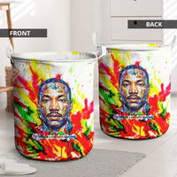 MLK Black Excellence Laundry Basket Martin Luther King Jr Colorful Abstract Watercolor