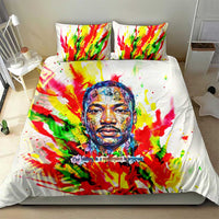 MLK Black Excellence Bedding Set Martin Luther King Jr Colorful Abstract Watercolor