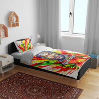 MLK Black Excellence Bedding Set Martin Luther King Jr Colorful Abstract Watercolor