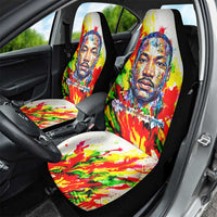 MLK Black Excellence Car Seat Cover Martin Luther King Jr Colorful Abstract Watercolor