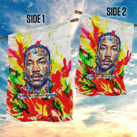 MLK Black Excellence Garden Flag Martin Luther King Jr Colorful Abstract Watercolor