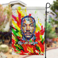 MLK Black Excellence Garden Flag Martin Luther King Jr Colorful Abstract Watercolor