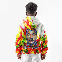 MLK Black Excellence Kid Hoodie Martin Luther King Jr Colorful Abstract Watercolor