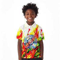 MLK Black Excellence Kid Polo Shirt Martin Luther King Jr Colorful Abstract Watercolor