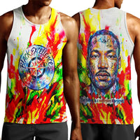 MLK Black Excellence Men Tank Top Martin Luther King Jr Colorful Abstract Watercolor