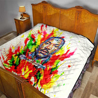 MLK Black Excellence Quilt Martin Luther King Jr Colorful Abstract Watercolor