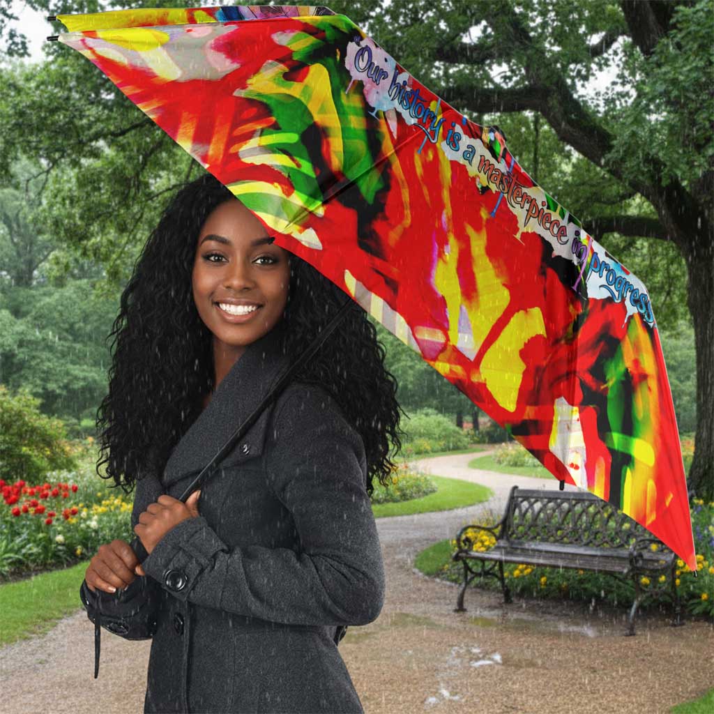 MLK Black Excellence Umbrella Martin Luther King Jr Colorful Abstract Watercolor