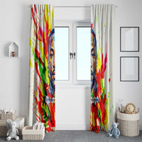 MLK Black Excellence Window Curtain Martin Luther King Jr Colorful Abstract Watercolor