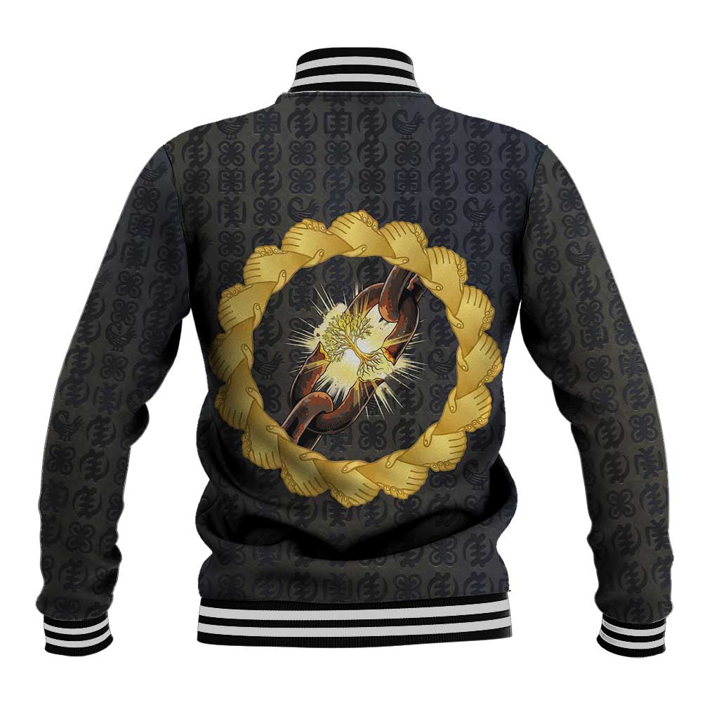 1926 Forever Black History Month Baseball Jacket Broken Chains Freedom Adinkra Symbol