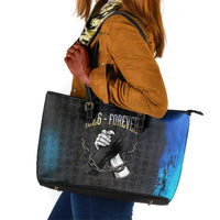 1926 Forever Black History Month Leather Tote Bag Broken Chains Freedom Adinkra Symbol