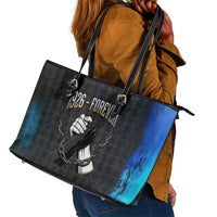 1926 Forever Black History Month Leather Tote Bag Broken Chains Freedom Adinkra Symbol