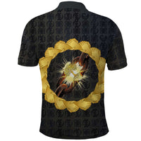 1926 Forever Black History Month Polo Shirt Broken Chains Freedom Adinkra Symbol