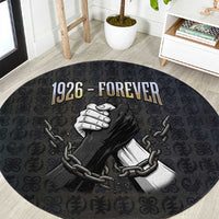 1926 Forever Black History Month Round Carpet Broken Chains Freedom Adinkra Symbol