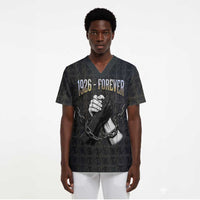 1926 Forever Black History Month Scrub Top Broken Chains Freedom Adinkra Symbol