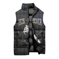 1926 Forever Black History Month Sleeveless Puffer Jacket Broken Chains Freedom Adinkra Symbol