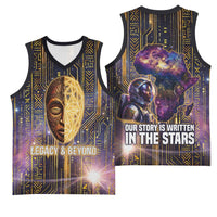 Afrofuturism Legacy Beyond Basketball Jersey African Astronaut Galaxy Mask