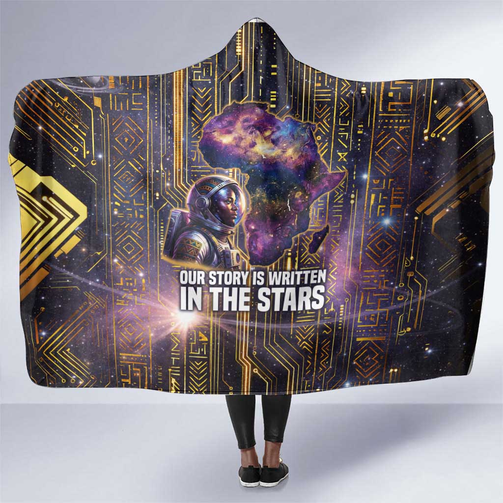 Afrofuturism Legacy Beyond Hooded Blanket African Astronaut Galaxy Mask