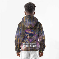 Afrofuturism Legacy Beyond Kid Hoodie African Astronaut Galaxy Mask