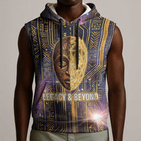 Afrofuturism Legacy Beyond Sleeveless Hoodie African Astronaut Galaxy Mask
