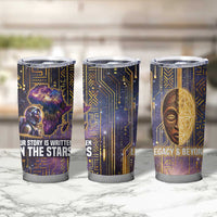 Afrofuturism Legacy Beyond Tumbler Cup African Astronaut Galaxy Mask