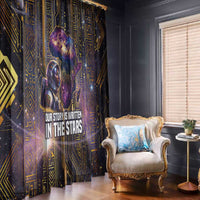 Afrofuturism Legacy Beyond Window Curtain African Astronaut Galaxy Mask