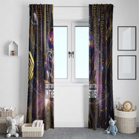 Afrofuturism Legacy Beyond Window Curtain African Astronaut Galaxy Mask