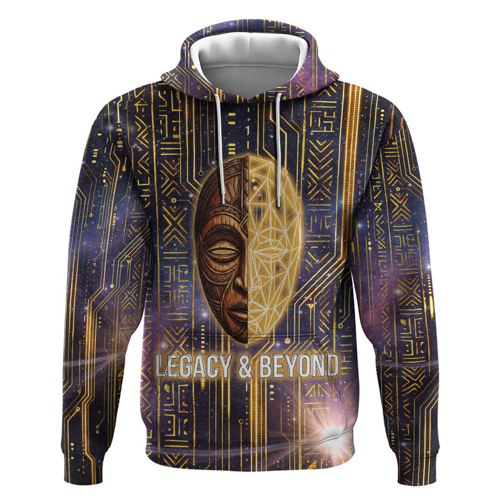 Afrofuturism Legacy Beyond Zip Hoodie African Astronaut Galaxy Mask