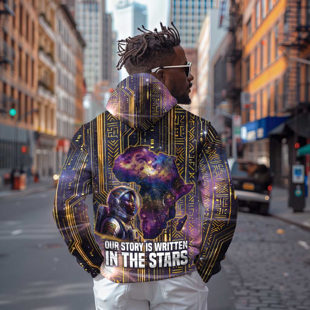 Afrofuturism Legacy Beyond Zip Hoodie African Astronaut Galaxy Mask