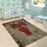 Louder Than Silence African Area Rug Civil Rights News Megaphone