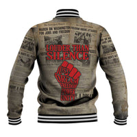Louder Than Silence African Baseball Jacket Civil Rights News Megaphone