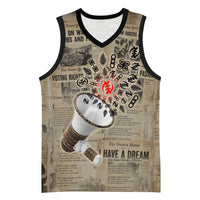 Louder Than Silence African Basketball Jersey Civil Rights News Megaphone