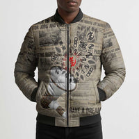 Louder Than Silence African Bomber Puffer Jacket Civil Rights News Megaphone