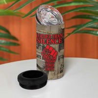 Louder Than Silence African 4 in 1 Can Cooler Tumbler Civil Rights News Megaphone