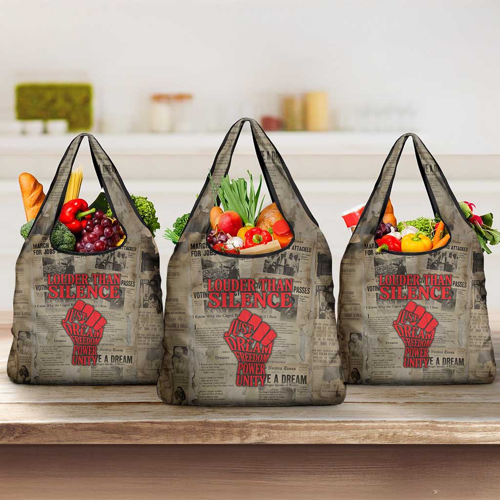 Louder Than Silence African Grocery Bag Civil Rights News Megaphone