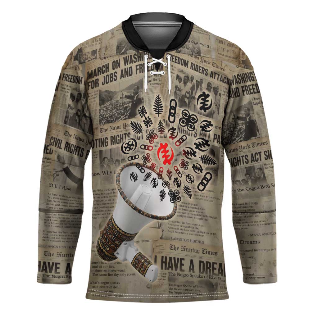 Louder Than Silence African Hockey Jersey Civil Rights News Megaphone
