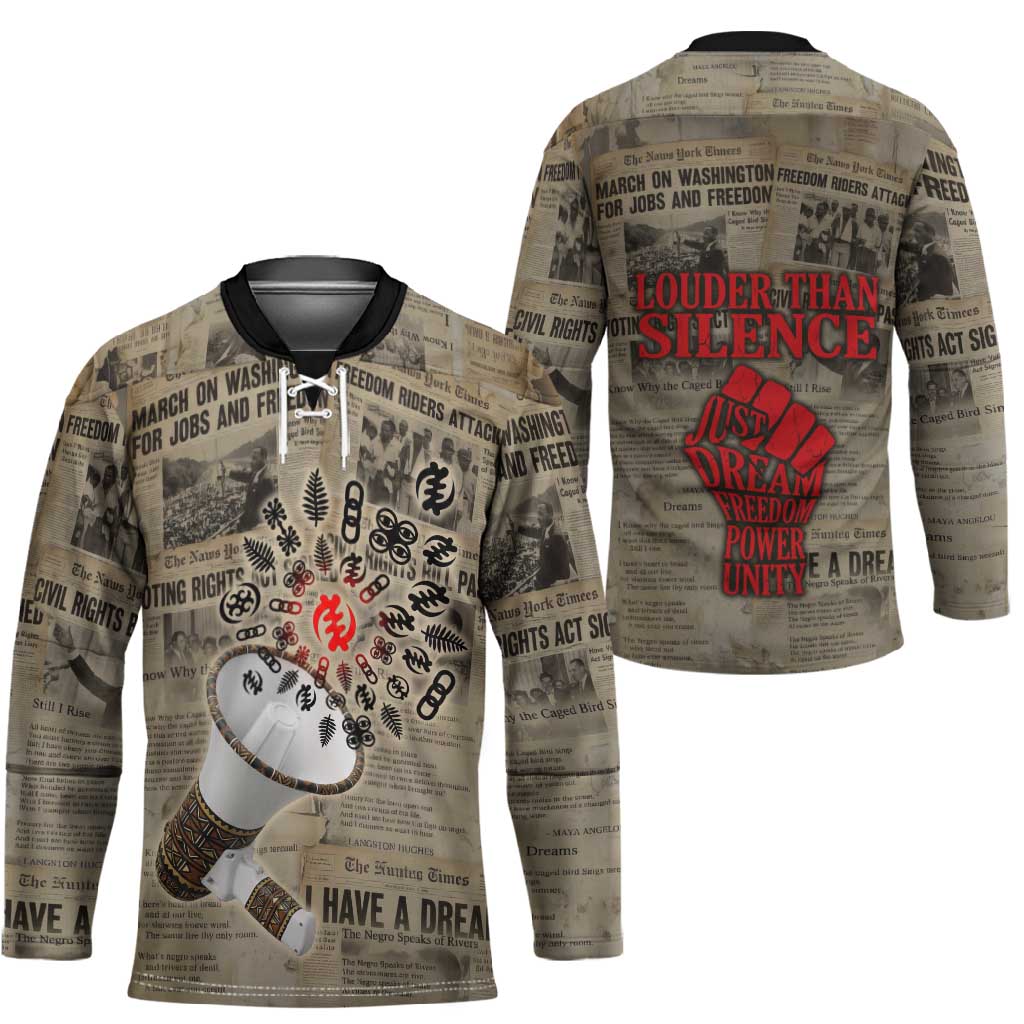 Louder Than Silence African Hockey Jersey Civil Rights News Megaphone