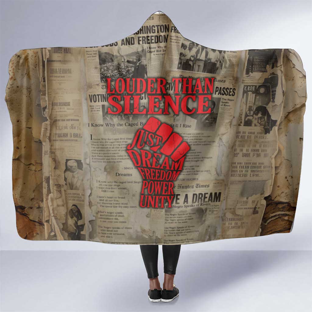 Louder Than Silence African Hooded Blanket Civil Rights News Megaphone