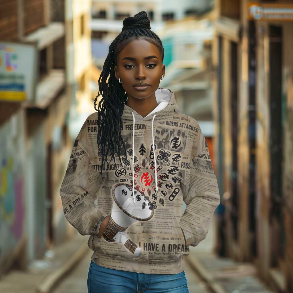 Louder Than Silence African Hoodie Civil Rights News Megaphone