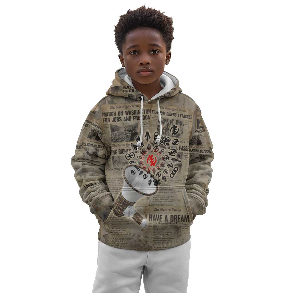 Louder Than Silence African Kid Hoodie Civil Rights News Megaphone