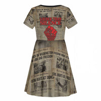 Louder Than Silence African Kid Short Sleeve Dress Civil Rights News Megaphone