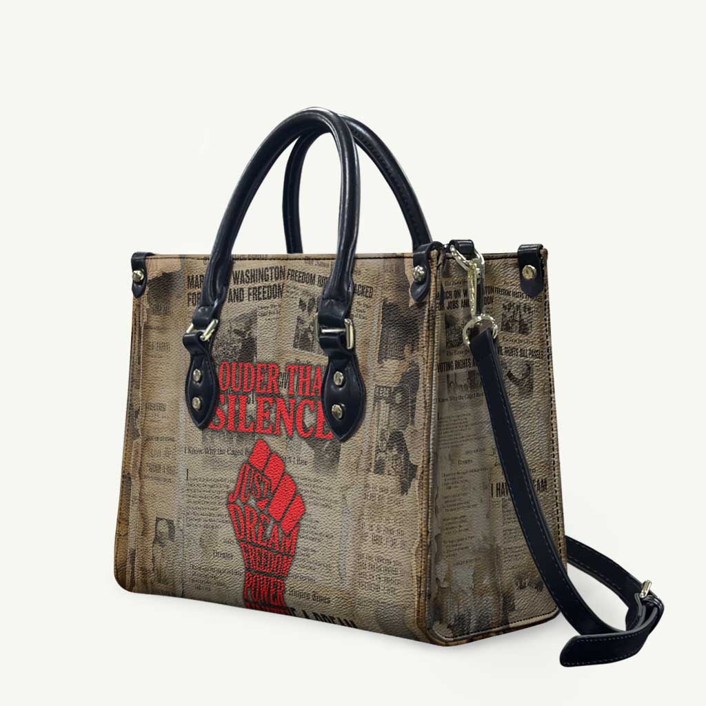 Louder Than Silence African Leather Bag Civil Rights News Megaphone
