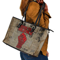 Louder Than Silence African Leather Tote Bag Civil Rights News Megaphone