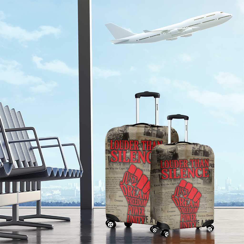 Louder Than Silence African Luggage Cover Civil Rights News Megaphone